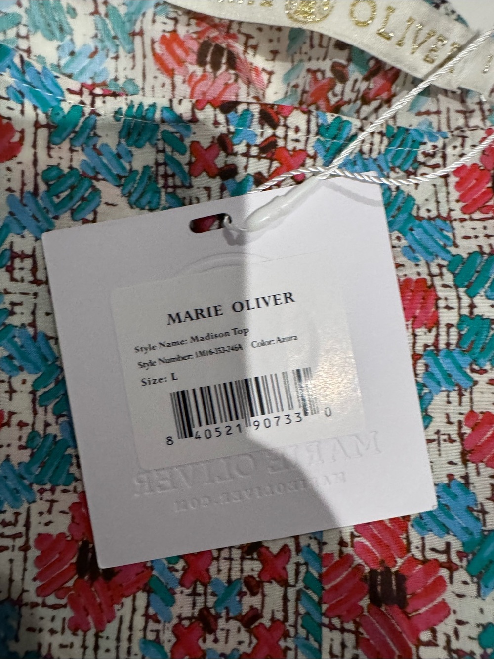Marie Oliver NWT skirt and top --Azura print SET --size large both pieces. - Picture 2 of 5